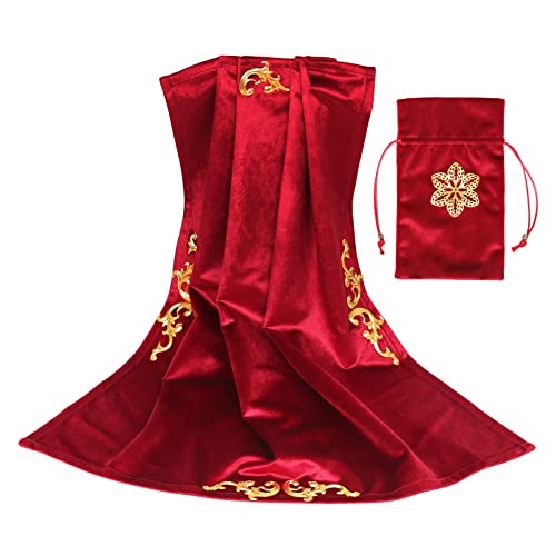 Ranuw Vintage Altar Tarot Tischdecke Tarot Karten Tasche Party Quadratische Tischdecke Wahrsagungen Mit Tarot Kordelzug Beutel Set Tarot Karten Tischdecke Tarot Tischdecke Zum Lesen Quadratischer von Ranuw