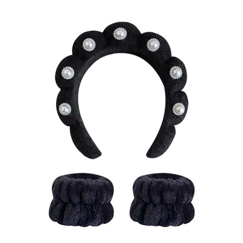 Stirnband Für Weibliche Französisch Schaum Headhoop Hautpflege Armband Schwamm Haarband Make Up Tool Mädchen Zubehör Frauen Stirnband von Ranuw