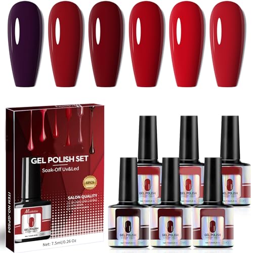 Stylisches Nagelgel-Set, 6 Farbtöne, schnell trocknend, für Frauen und Modebegeisterte, einfach aufzutragen, saisonales durchscheinendes Gel von Ranuw