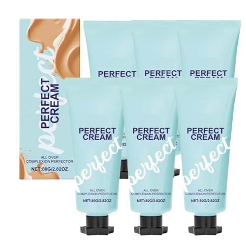 Creme Body Coverage, All Over Complexion Perfector, Gleicht Hautton Und Leichte Foundation Aus, Perfector, Wasserfestes Und Langanhaltendes Make-up, Grundlegend Für Reife Haut Glättet Tone (6pcs) von RanzEdge