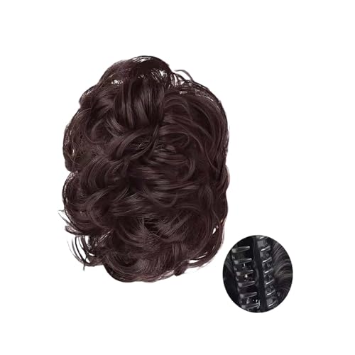 Haarknoten-Verlängerungen Clip, Gewellte Kralle Unordentlich Dutt Haarspange, Flauschig Gewellt Lockig, Frauen Mit Dünner Werdendem Haar Unordentlich Haarteile Für Den Täglichen (darkbrown1) von RanzEdge