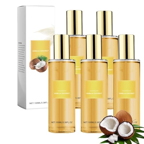 Vanille-Kokosnuss-Parfüm-Körperspray, Lang Anhaltender Nebel, Urlaubsparfüm, Deodorant, Mit Warm Duftenden, Tragbaren Mehrzweckdüften, Für Haut Körper & Haar Reisegröße Für Frauen Männer (5pcs) von RanzEdge