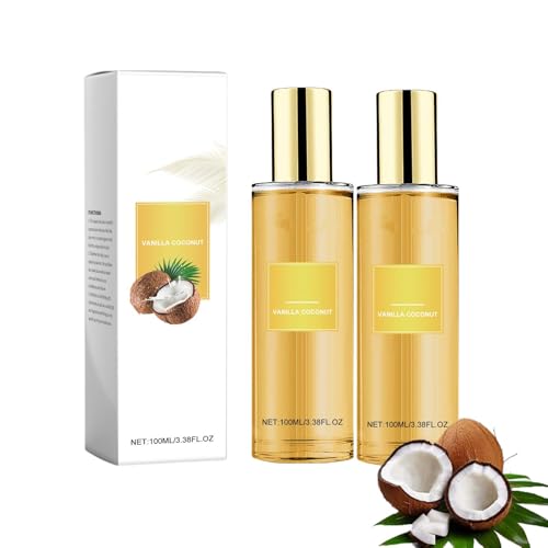 Vanille-Kokosnuss-Parfüm-Körperspray, Lang Anhaltender Nebel, Urlaubsparfüm, Deodorant, Mit Warm Duftenden, Tragbaren Mehrzweckdüften, Für Haut Körper & Haar Reisegröße Für Frauen Männer (2pcs) von RanzEdge