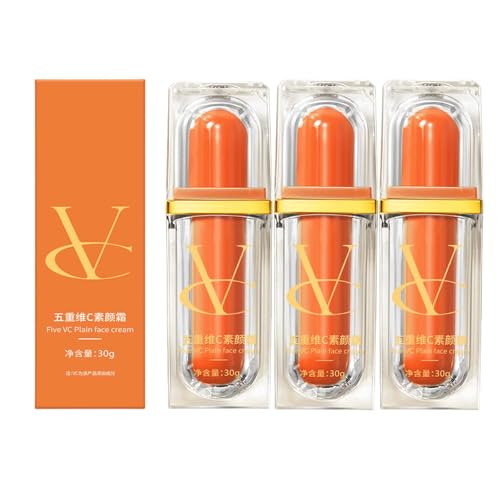 Vitamin C Makeup Tone Up Cream，five Vitamin C Naturaler Makeup Cream，brightening Face， Moisturizing Evenly Skin Tone，deeply Hydration Pores，concealer Lazy Foundation， Lightweight (3pcs) von RanzEdge