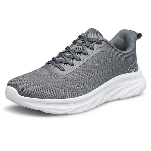 Raoendis Sneaker Herren Fitnessschuhe, Walkingschuhe Laufschuhe Leicht Sportschuhe Turnschuhe Traillaufschuhe Tennisschuhe Bequeme Freizeit Fashion Outdoor Grau 41 von Raoendis