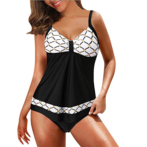 Raopuzi Tankini mit Bügel Cup D: Push Up Sexy mit Shorts Oversize mit BH für Mollige Schwarz Beach Bademode Zweiteilige Badeanzug Kleine Brüste Bauchweg Tankinis Oberteil Tankini Set (Black, XXXXL) Raopuzi Tankini mit Bügel Cup D: Push Up Sexy mit Shorts Oversize mit BH für Mollige Schwarz Beach Bademode Zweiteilige Badeanzug Kleine Brüste Bauchweg Tankinis Oberteil Tankini Set (Black, XXXXL) von Raopuzi