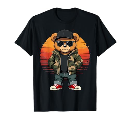 Hip Hop Teddy Camouflage für Damen Jugend Herren T-Shirt Hip Hop Teddy Camouflage für Damen Jugend Herren T-Shirt von Rap stylish bear