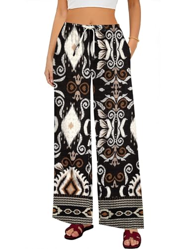 Rapbin Leinenhose Damen Sommerhose Musselin Lang Leichte Palazz Hose Elegant Freizeithose Loose 2025 Rapbin Leinenhose Damen Sommerhose Musselin Lang Leichte Palazz Hose Elegant Freizeithose Loose 2025 von Rapbin