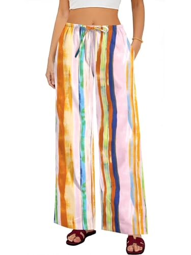 Rapbin Leinenhose Damen Sommerhose Musselin Lang Leichte Palazz Hose Elegant Freizeithose Loose 2025 Rapbin Leinenhose Damen Sommerhose Musselin Lang Leichte Palazz Hose Elegant Freizeithose Loose 2025 von Rapbin