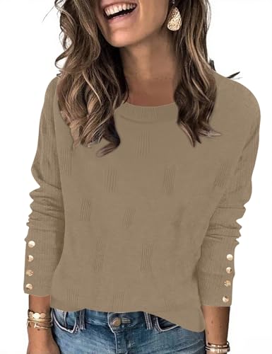 Rapbin Pullover Damen Langarm Elegant Frühjahr Winter Strickpullover Rundhals Pulli Bluse Tops Rapbin Pullover Damen Langarm Elegant Frühjahr Winter Strickpullover Rundhals Pulli Bluse Tops von Rapbin