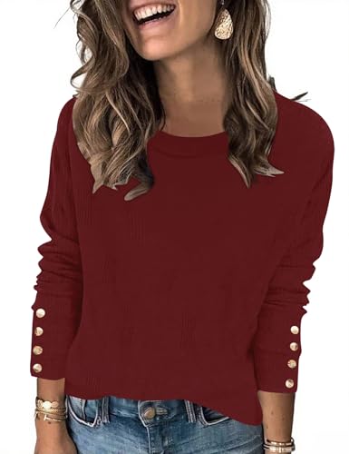 Rapbin Pullover Damen Langarm Elegant Frühjahr Winter Strickpullover Rundhals Pulli Bluse Tops Rapbin Pullover Damen Langarm Elegant Frühjahr Winter Strickpullover Rundhals Pulli Bluse Tops von Rapbin