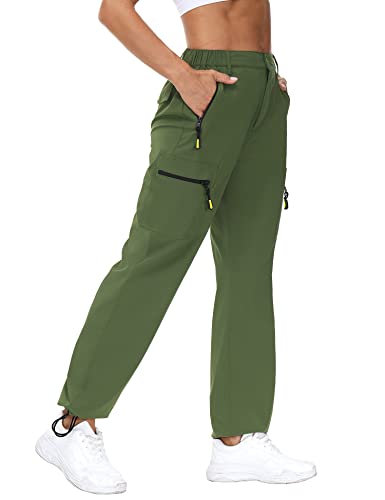 Rapbin Wanderhose Damen Cargohose 2025 Leichte Sommer Outdoorhose Schnelltrockend Atmungsaktiv Trekkinghose mit Taschen von Rapbin