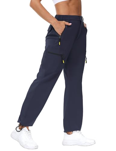Rapbin Wanderhose Damen Cargohose 2025 Leichte Sommer Outdoorhose Schnelltrockend Atmungsaktiv Trekkinghose mit Taschen von Rapbin