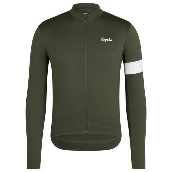 Rapha - Core Thermal Long Sleeve Jersey - Radtrikot Gr M oliv von Rapha