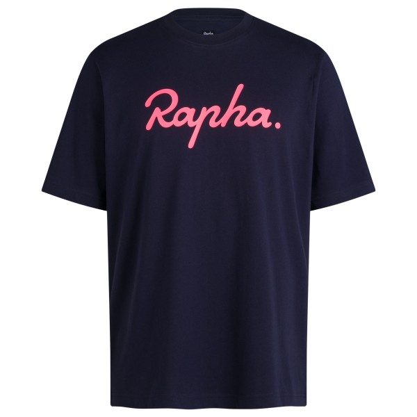 Rapha - Cotton T-Shirt Large Logo - T-Shirt Gr S blau von Rapha