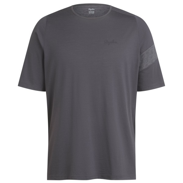 Rapha - Trail Merino Short Sleeve T-Shirt - Radtrikot Gr L blau/grau von Rapha