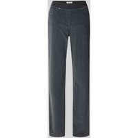 Raphaela By Brax Flared Fit Cordhose mit Viskose-Anteil Modell 'PAMINA' in Anthrazit, Größe 42K von Raphaela By Brax