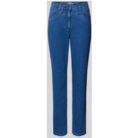Raphaela By Brax Straight Leg Jeans mit Ziernähten Modell 'Laura' in Blau, Größe 42K von Raphaela By Brax