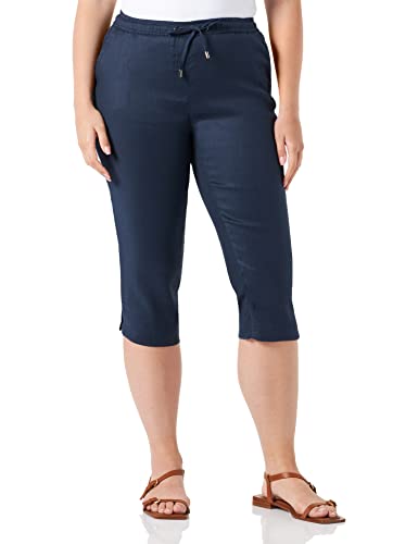 Raphaela by Brax Damen Philippa Leinen Stretch Capri, Marineblau, 27W x 30L von Raphaela by Brax