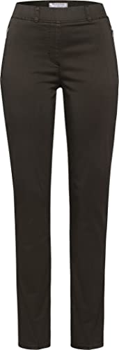 Raphaela by Brax Damen Style Lavina Rundum Schlupf Winter Cotton Super Slim Hose, Dark Olive, 32W / 30L von Raphaela by Brax