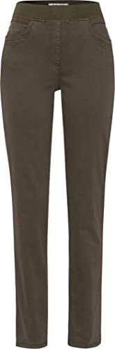 Raphaela by Brax Damen Style Pamina All-Round Jersey Slip-on New Denim Slim Jeans, Grün (Olive 32), 32W / 32L EU von Raphaela by Brax