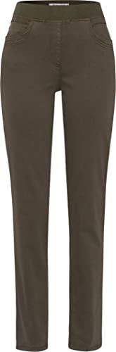 Raphaela by Brax Damen Style Pamina All-round Jersey Slip-on New Denim Slim Jeans, Grün (Olive 32),48K von Raphaela by Brax