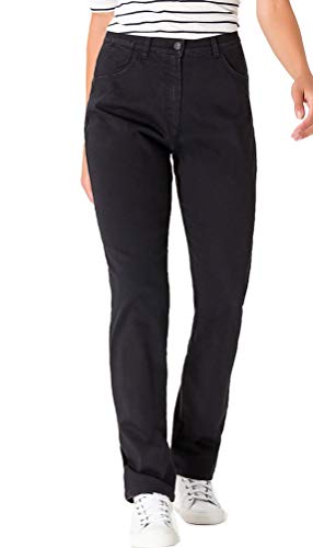Raphaela by Brax Damen Weites Bein Straight Jeans Corry Fame (Comfort Plus) 10-6220, Gr. W29/L30 (Herstellergröße: 38K), Schwarz (Black 2) von Raphaela by Brax