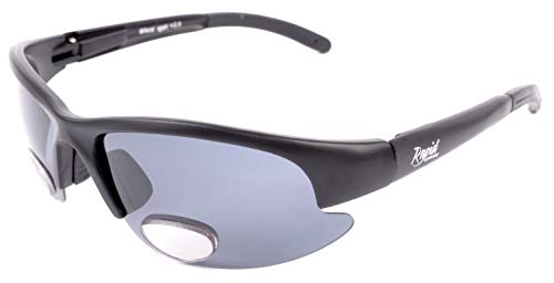 Rapid Eyewear BIFOKALE SPORTBRILLE POLARISIERTE 1,5 für Damen und Herren. Sport Sonnenbrille mit Leseteil für Angeln, Radfahren, Schießen, Golf, Fahren usw. UV400 von Rapid Eyewear