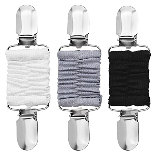 3 Stück Damen Pullover Schal Clips, Elastisch Sweater Cardigan Clips Pullover Clip Cardigan Clip, Strickjacke Kragen Clips Unisex Einfache Elegante, Strickjacke Zubehör for Blouse Dresses Scarf von Rapidbok