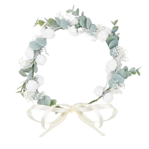Blumenkranz Haarband, Verstellbares Haarband für Erstkommunion und Hochzeit - Mädchen Blumenkranz Haarschmuck von Rapidbok