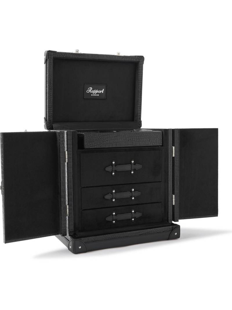 Rapport London - Brompton Croc-Effect Leather Accessory Trunk - Men - Black von Rapport London