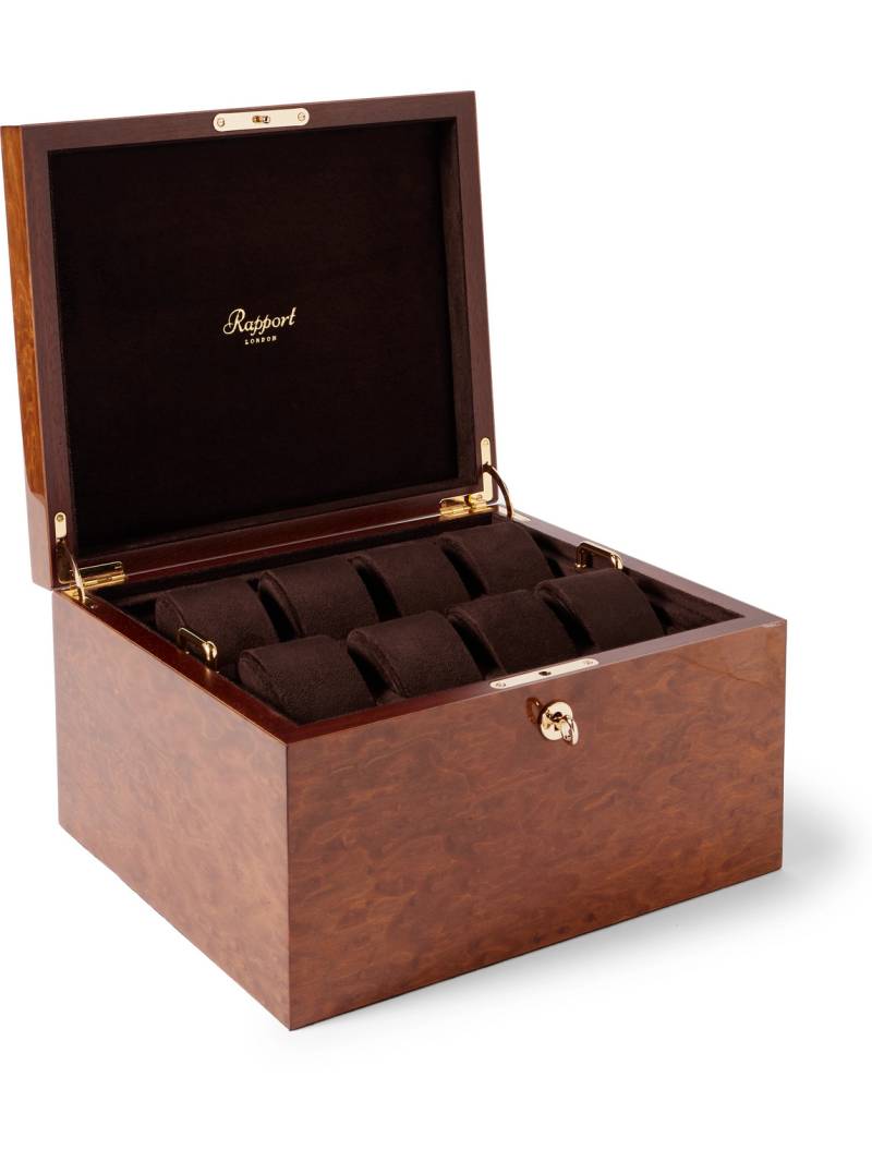Rapport London - Heritage Burr Walnut 16-Piece Watch Box - Men - Brown von Rapport London