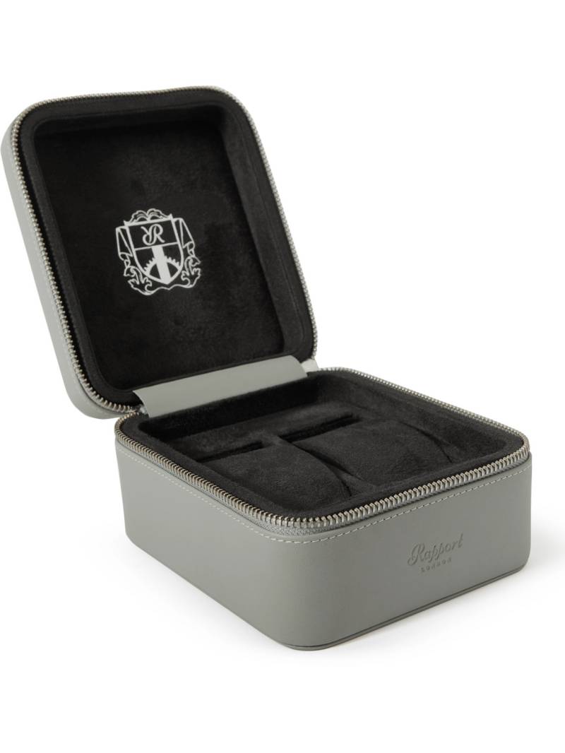 Rapport London - Hyde Park Zip-Around Leather Watch Box - Men - Gray von Rapport London