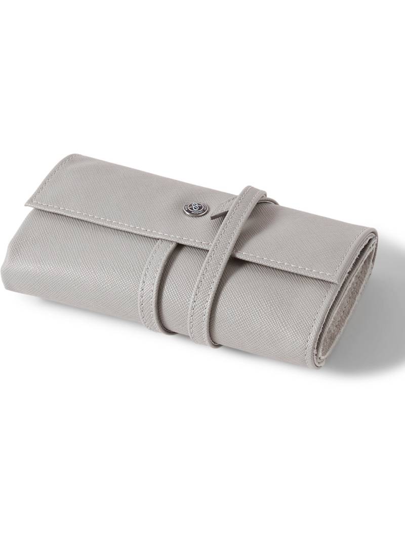 Rapport London - Via Range Cross-Grain Leather Watch Roll - Men - Gray von Rapport London