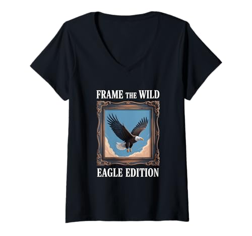 Damen Adler Fotografie Wildlife Birders Kamera Fan Nature Pride T-Shirt mit V-Ausschnitt Damen Adler Fotografie Wildlife Birders Kamera Fan Nature Pride T-Shirt mit V-Ausschnitt von Raptor Camera Enthusiast Wildlife Collection Tees