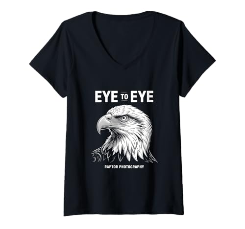 Damen Adler Fotografie Wildlife Birders Kamera Fan Nature Pride T-Shirt mit V-Ausschnitt Damen Adler Fotografie Wildlife Birders Kamera Fan Nature Pride T-Shirt mit V-Ausschnitt von Raptor Camera Enthusiast Wildlife Collection Tees