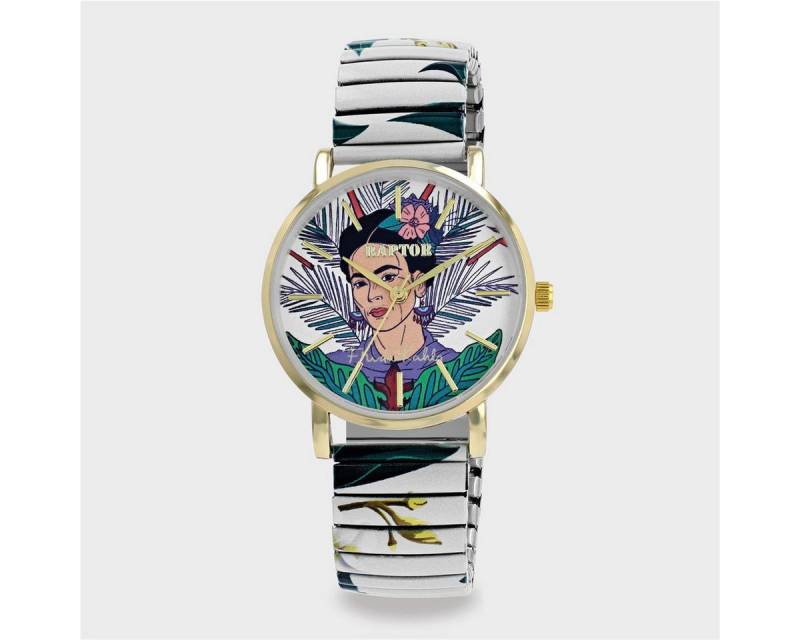 Raptor Armband Raptor Damenuhr RA10255-008 Frida Kahlo Edition mit Zugband Frangipani (kein Set, 1-tlg., kein Set) von Raptor