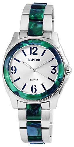 Raptor Damen - Uhr Edelstahl Armbanduhr Analog Quarz RA10076 von Raptor