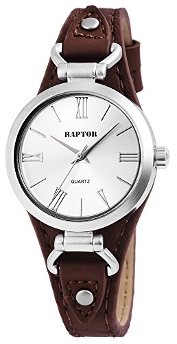 Raptor Armbanduhr Lederband Analog Dunkelbraun 197822500032 von Raptor