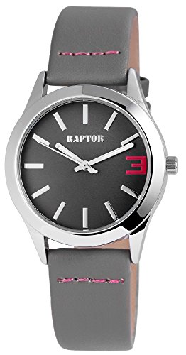 Raptor Damen-Uhr Armband Echt Leder Elegant Schlicht Analog Quarz RA10088 von Raptor