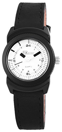 Raptor Damen - Uhr Echt Leder Armbanduhr Dornschließe Analog Quarz RA10106 von Raptor