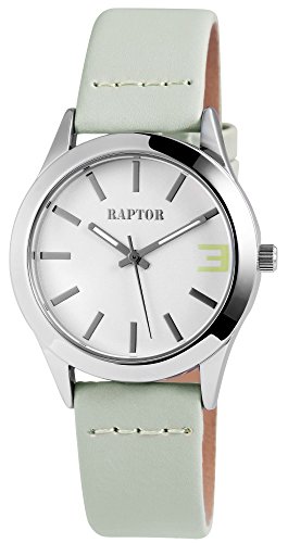 Raptor Damen-Uhr Armband Echt Leder Elegant Schlicht Analog Quarz RA10088 von Raptor