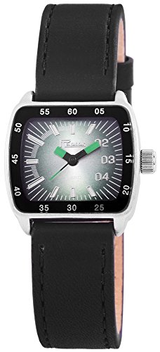 Raptor Damen-Uhr Echtleder Armband Analog Quarz RA10093 (schwarz grün) von Raptor