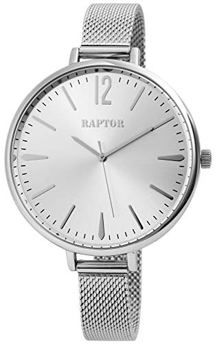 Raptor Damen-Uhr Edelstahlmilanaiseband Hakenverschluß Analog Quarz RA10164 von Raptor