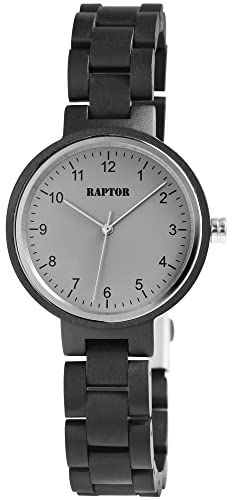 Raptor Damen-Uhr Sherin Holz Faltschließe Analog Quarz RA10244 (Ahornholz) von Raptor