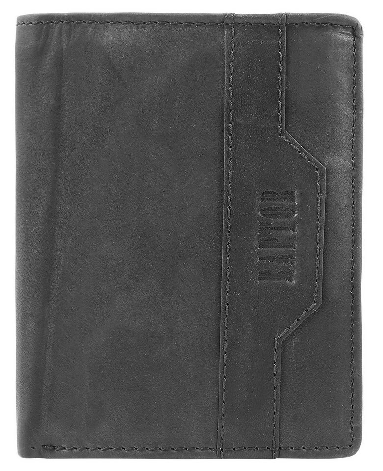Raptor Geldbörse RA40013 Herren Geldbörse aus Echtleder in grau. Format 10 x 12 (Einzeln) von Raptor