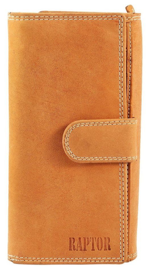 Raptor Geldbörse RA40025 Damen Geldbörse aus Echtleder. Format 18 x 10 cm. von Raptor