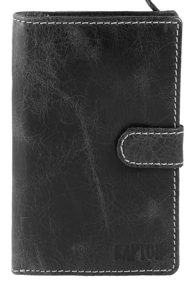 Raptor Geldbörse RA40040 Damen Geldbörse aus Echtleder in schwarz. Format 16 x 11 (Einzeln) von Raptor