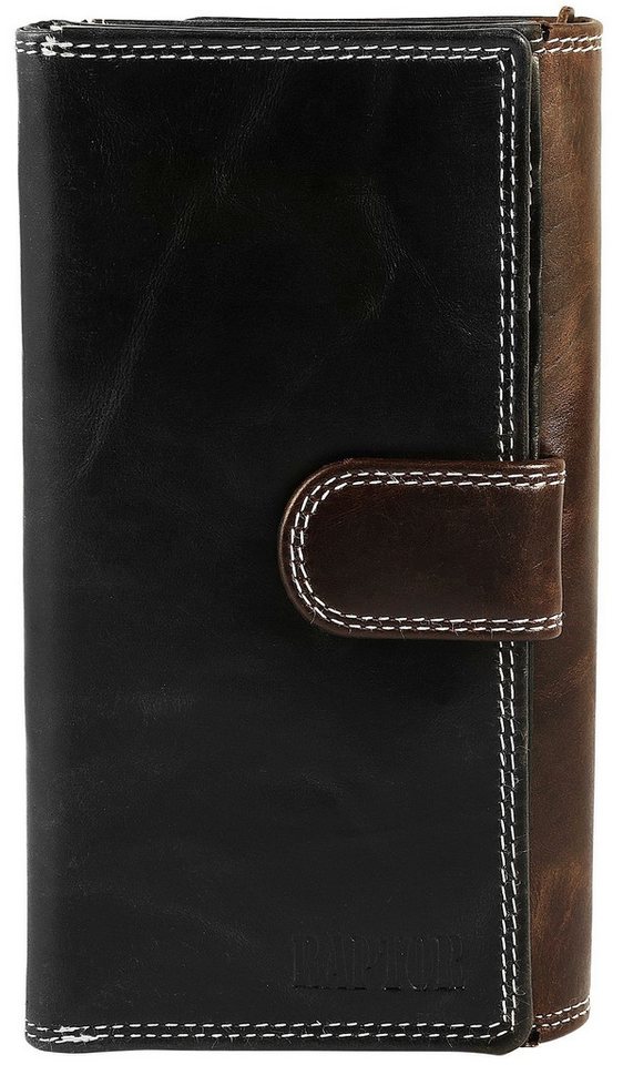 Raptor Geldbörse RA40043 Damen Geldbörse aus Echtleder. Format 18 x 10 cm. von Raptor