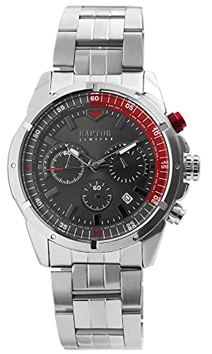 Raptor Limited Buddi Herren-Uhr Edelstahl Chronograph Leuchtzeiger RA20301 von Raptor